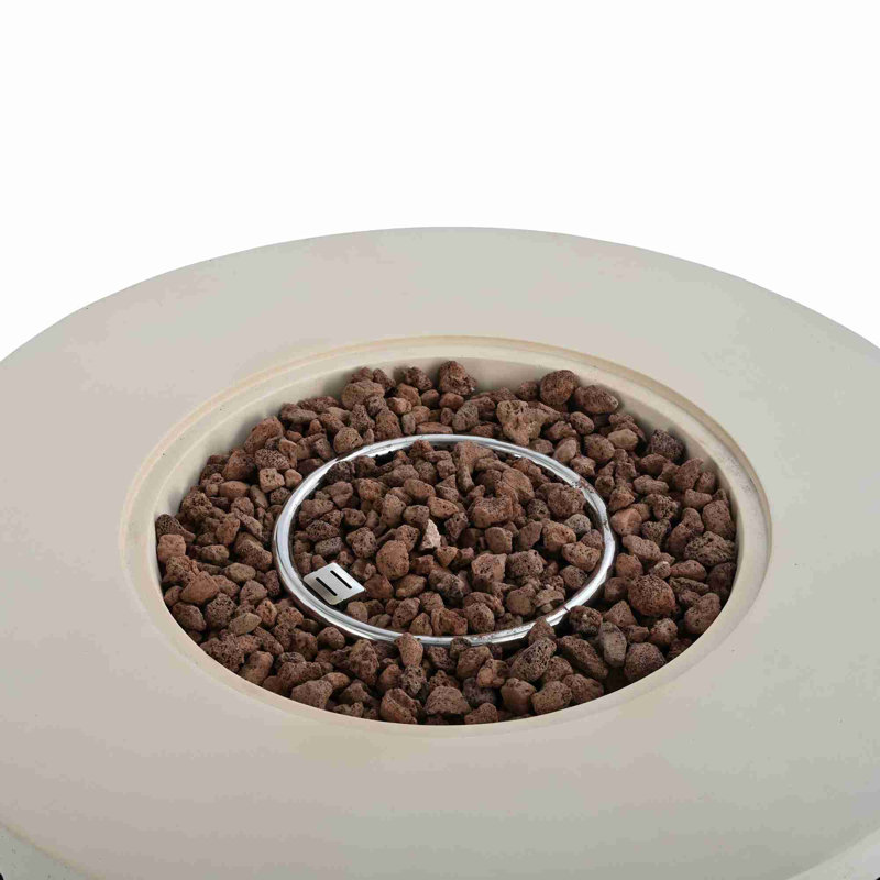 MGO Outdoor Propane Fire Pit, Beige