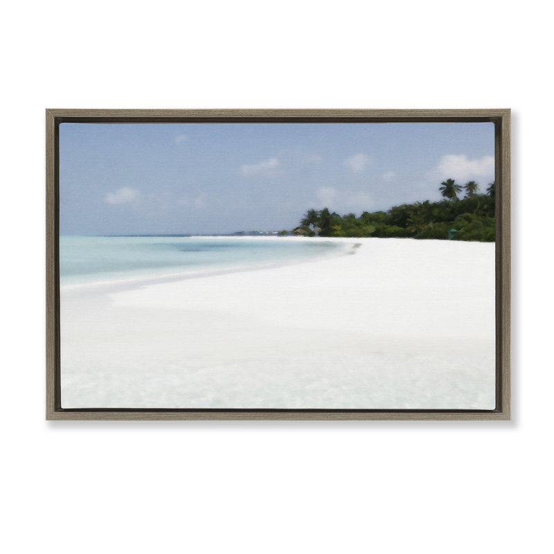 Cadre flottant Horseshoe Bay Coastline, design par Noah Bay, Cadre flottant orme Montalcino, H 21 po x l 31 po