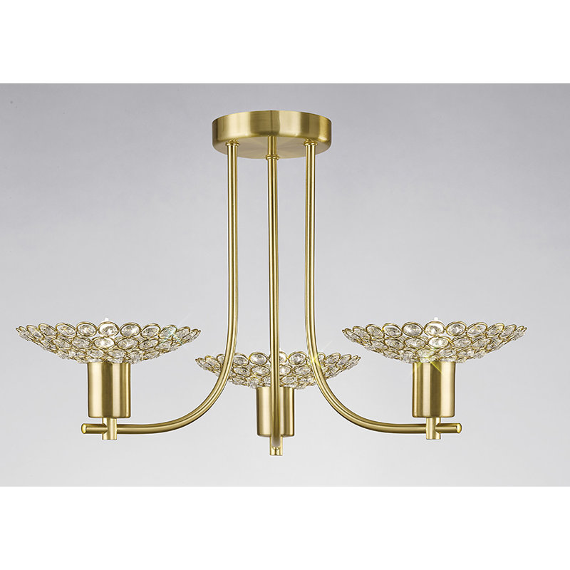 Eichler 3 - Light Unique/Statement Chandelier, Satin Brass