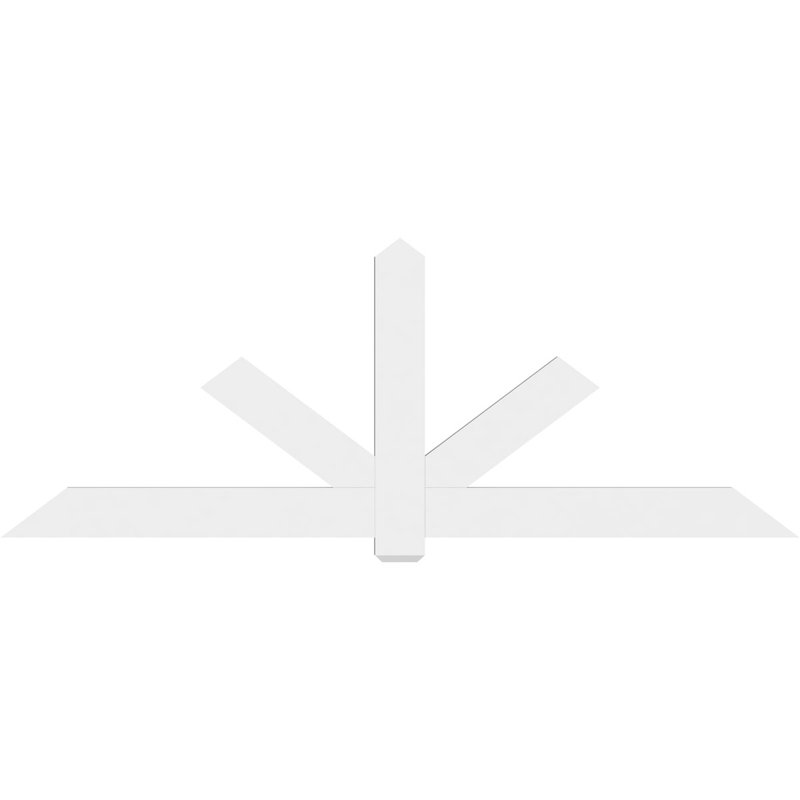Kennewick Architectural Grade PVC Gable Bracket, 36" H x 96" W (Pitch: 9/12), 2" D x 6" F