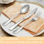 20 Piece Silverware Set Service For 4,Premium Stainless Steel Flatware Set,Mirror Polished Cutlery Utensil Set,Durable Home Kitchen Eating Tableware Set,Include Fork Knife Spoon Set,Dishwasher Safe