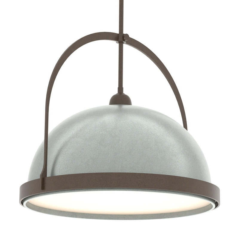 Atlas 1 - Light Single Dome Pendant, 22.3" - 67.3", Bronze, Vintage Platinum
