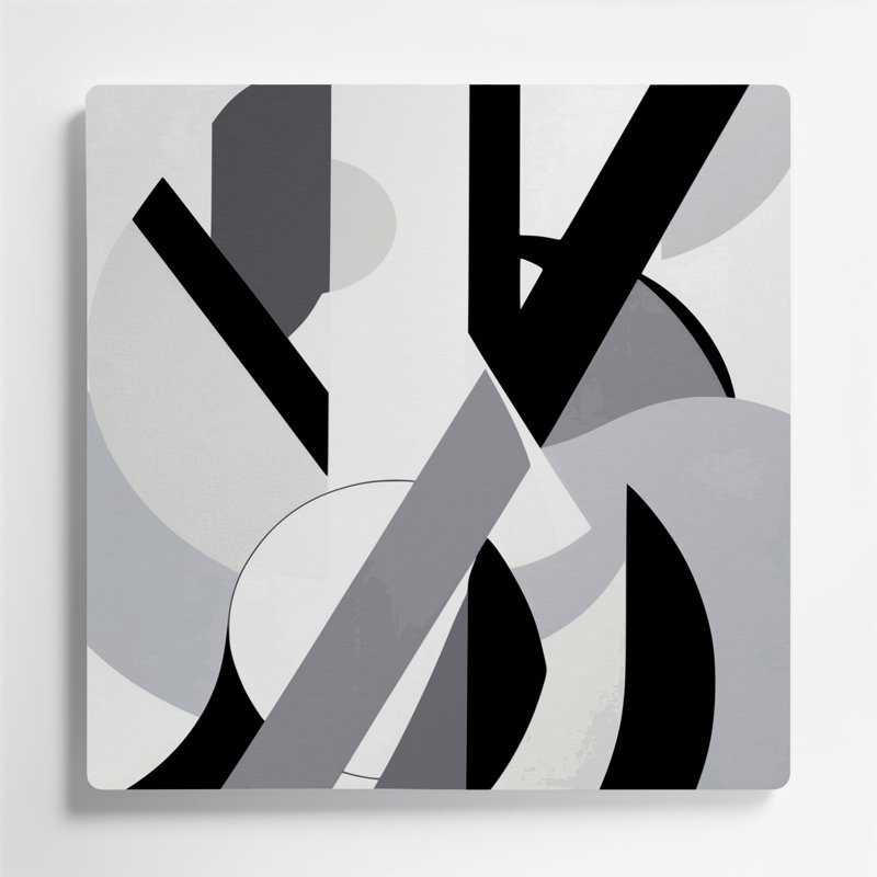 Art abstrait en métal bleu 41 formes abstraites, H 12 po x l 12 po