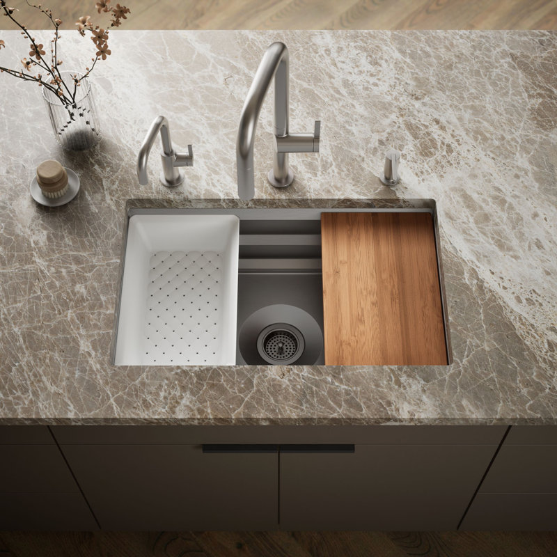 Prolific 29" L x 17.75" W x 10.97" D Kitchen Sink with Accessories
