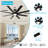 72 Inch Industrial DC Motor Ceiling Fan with light, Large Ceiling Fan with 8 Reversible Blades, 3 Downrods, 6-Speed Remote Control, Home or Commercial Ceiling Fans for Porch/Garage/Shop, Black