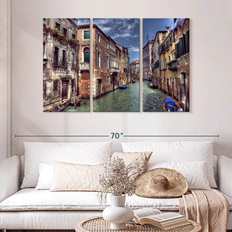 Lilie Venice Street Canal, H 32 po x l 50 po