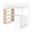 Lit mezzanine simple avec tablettes et bureau-118032713
