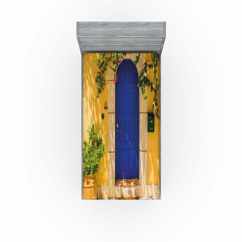 Multicolore drap-housse Ambesonne, Ensemble literie pour lit simple