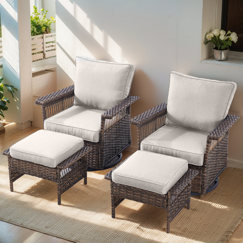 Ensemble de conversation d'extérieur pour 4 personnes Tapash Emilka, Beige