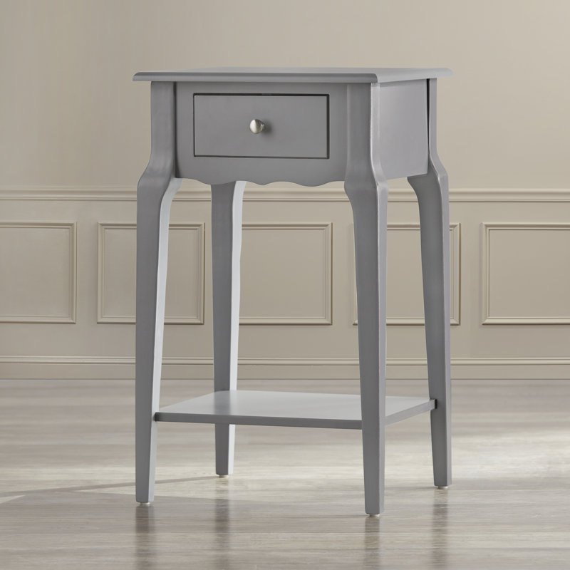 Table de bout avec rangement Hague , Gris givré