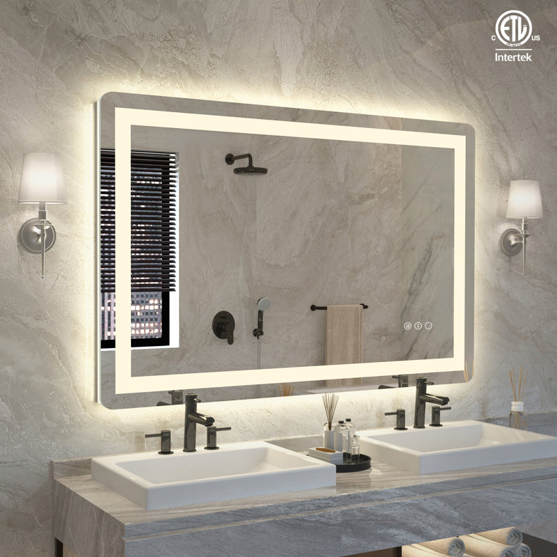 Miroir de meuble-lavabo de coin Dokes, 32 po x 48 po