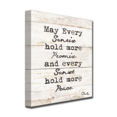Every Sunrise and Sunset by Olivia Rose - Wrapped Canvas Print