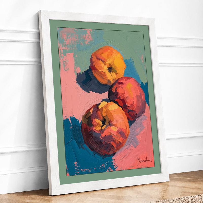 Pomegranates in Float Modern - Framed Print, A3 - 42.0 x 29.7 cm, White