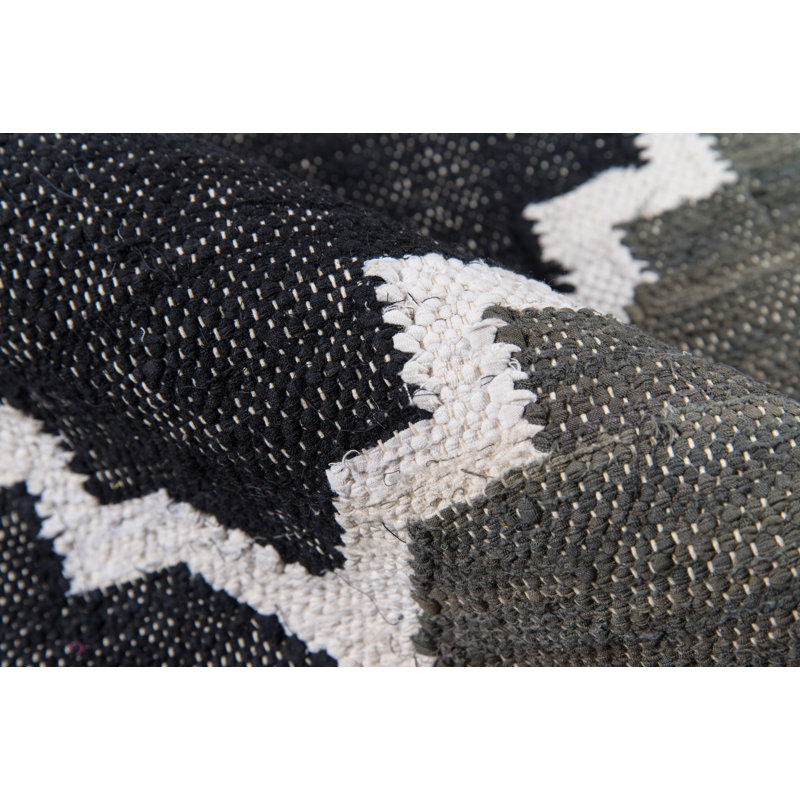 Authentic Flatweave Cotton Geometric Indoor Rug, Rectangle 3'3" x 5'3"