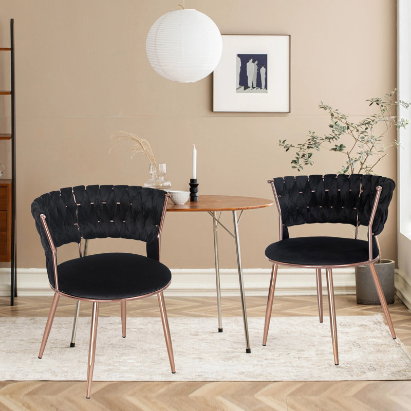 Fauteuil d'appoint en velours, Noir