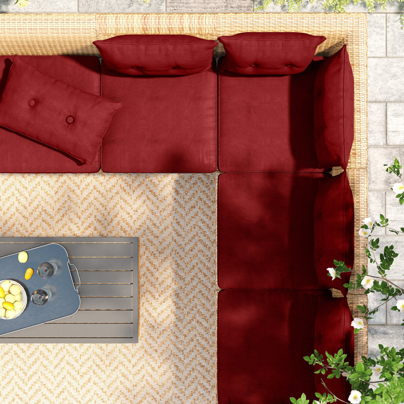Coussin de siège / dossier Adreana, Rouge
