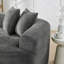 Modern Cloud 4-Seater Sectional Curved Sofa, Minimalist Design for Living Rooms, No Assembly Required, Soft Chenille, Dark Grey-121048065