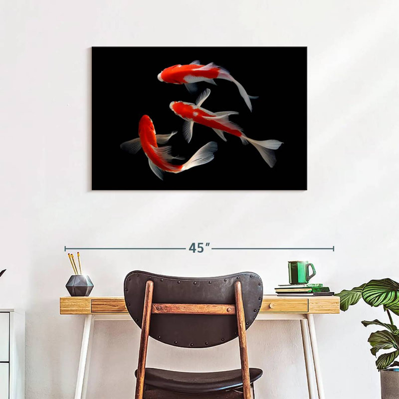 Koi Fish Trio, 24" H x 36" W