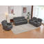 Ensemble de salon inclinable en cuir 3 pièces Lacreta Humes-105475123