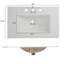 Élégant meuble-lavabo blanc de 30 pouces avec lavabo en céramique, tablette réglable et charnières à fermeture en douceur pour les salles de bain modernes