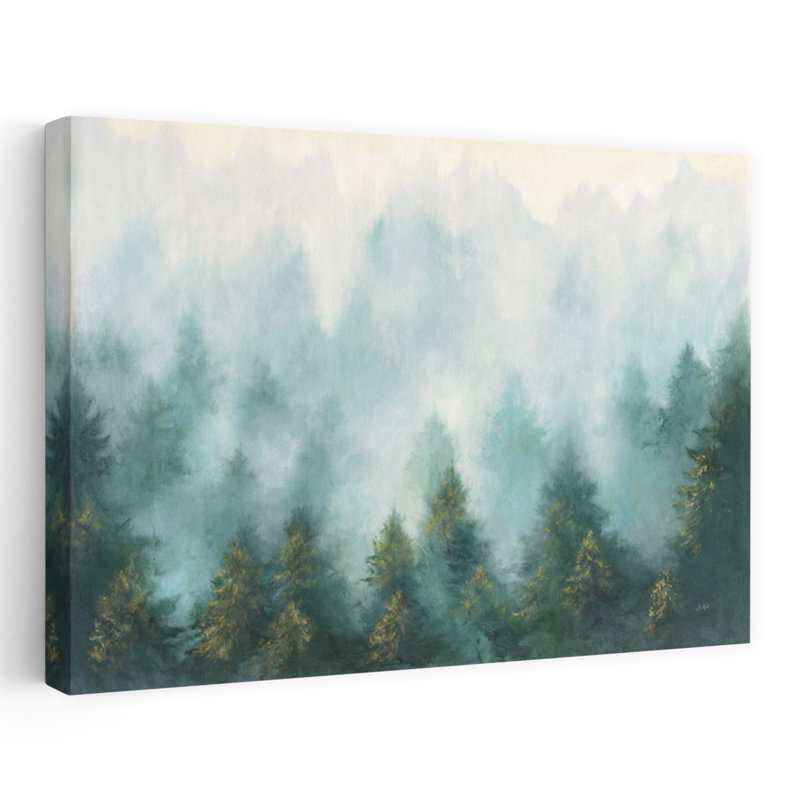 Forêt brumeuse - bleu turquoise, H 16 po x l 24 po