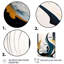 «Blue and Gold Modern Art Abstract Paint VI», ensemble d'art mural moderne sur toile-87913245-87913244