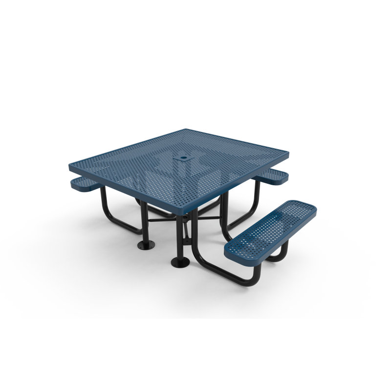 Table de pique-nique en plastique Dilorenzo, Bleu clair