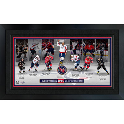 Alexander Ovechkin 12 x 20, reproduction encadrée, 895 buts, Capitals de Wshington