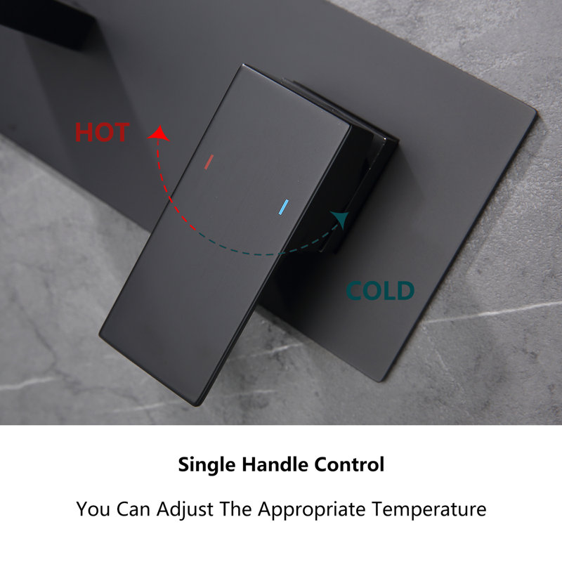 Wall Mount Bathroom Faucet, Matte black