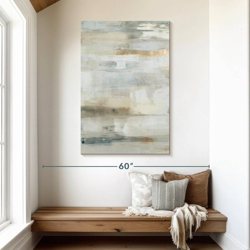 Avery Neutral Horizontal Abstract I, 48" H x 32" W
