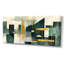«Gold Green Parallel Universes - Abstract Shapes», art mural-2133690430-2086707579