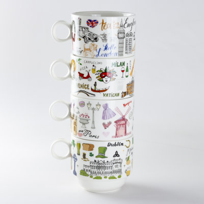 4 Piece Coffee Mug Set