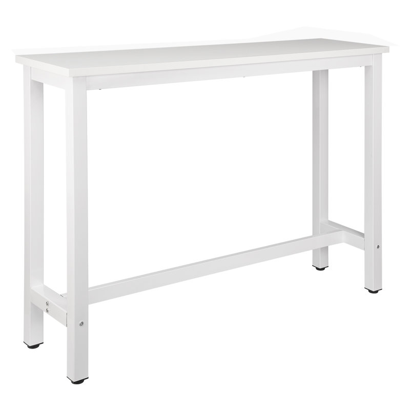 Dequinton Rectangular 120cm L x cm W Dining Table, White, White, H100  x L120 x W40cm