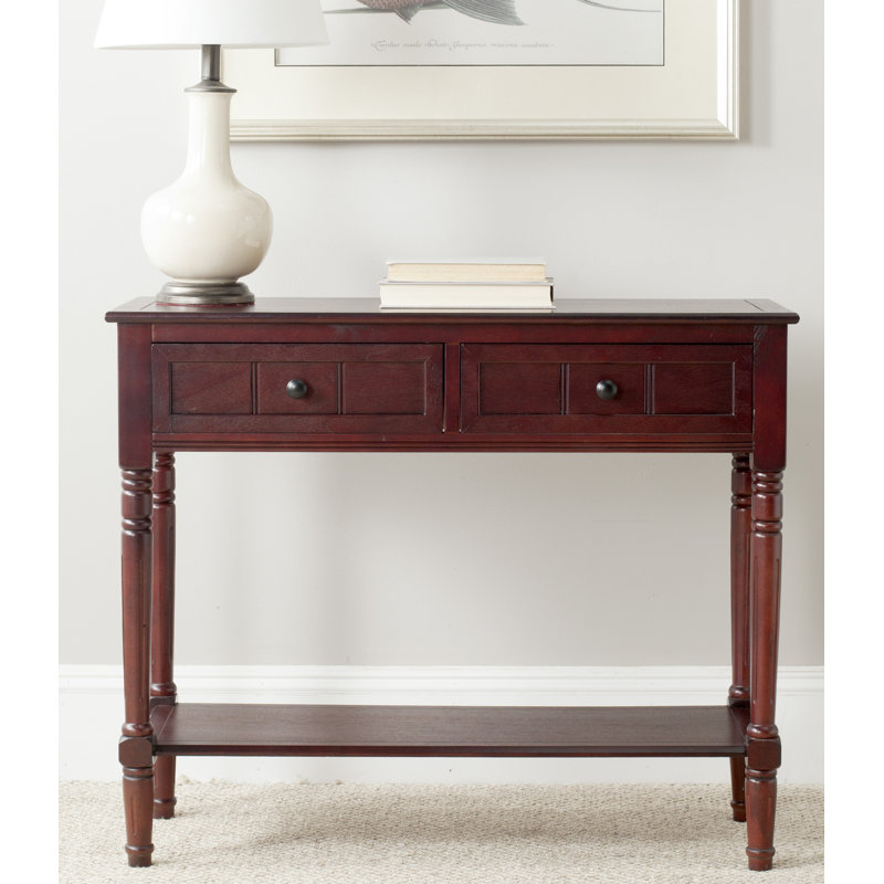 Console en bois massif 35,8 po Malmesbury, Cerise foncée