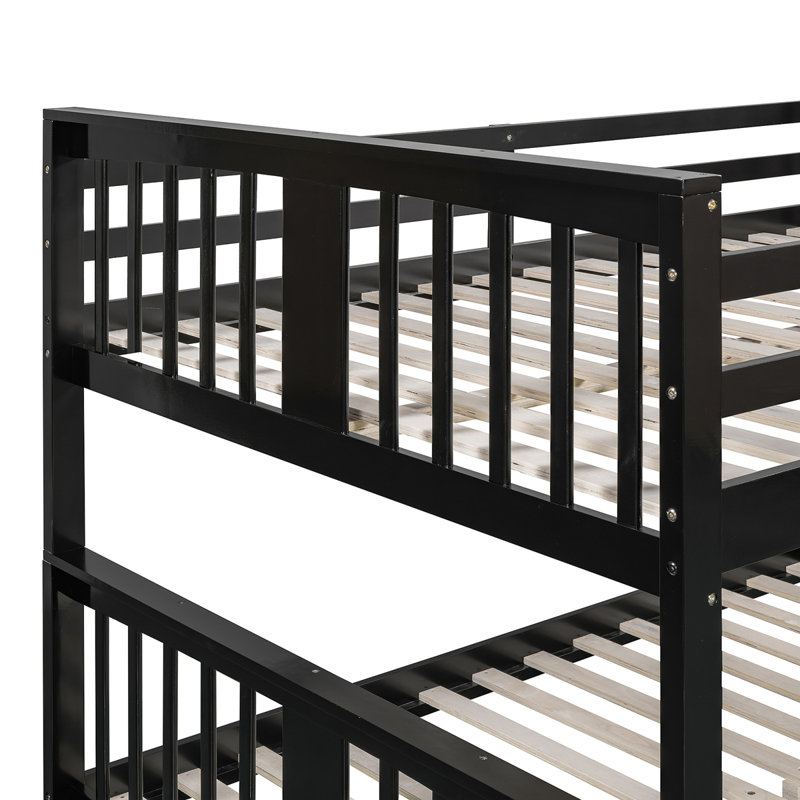 Lit superposé avec échelle pour meubles de chambre à coucher, chambre d'amis, Espresso