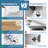 Sinaed 59.62'' Double Bathroom Vanity with Ceramic Top