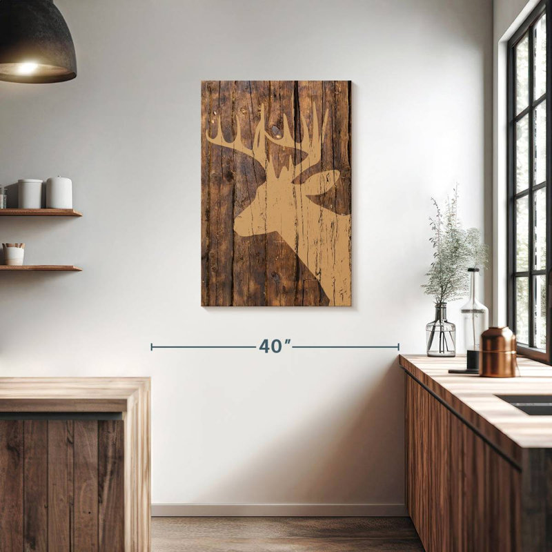 Brampt Wooden Deer, 36" H x 24" W