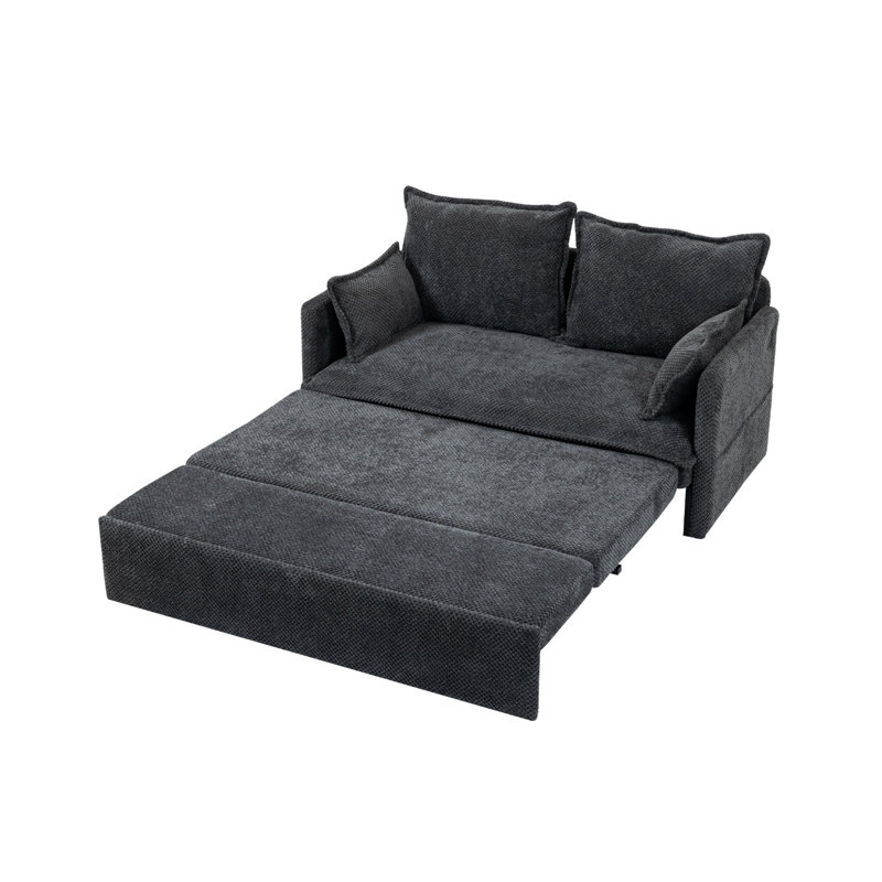 Sofa bed with C-type charging port, Grey Fabrics