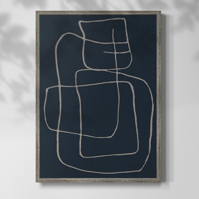 Shapes and Night Sky II, reproduction encadrée - bois massif