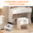 Vanity With Mirror And Led Lights, Adjustable Color/brightness, 2 Power Outlets/ 2 Usb Ports, White Makeup Desk With Storage Stool, 8 Open Shelves, 2 Drawers, 2 Lipstick Holders, Bottom Shelf
