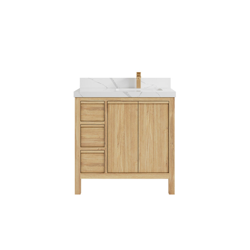 Ensemble de meuble-lavabo simple 36 po Elizabeth, Calacatta Laza