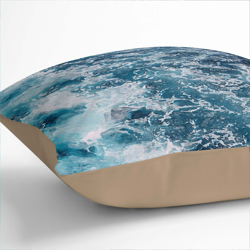 Abstract Square Throw Cushion, 55cm H x 55cm W x 20cm D, Stone