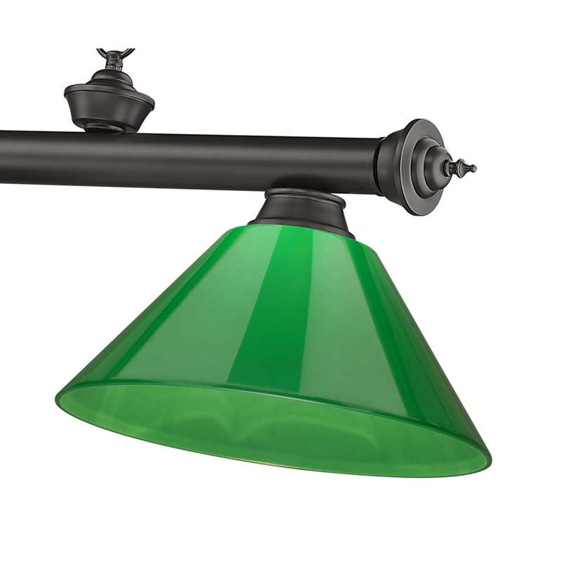 Luminaire suspendu linéaire 3 lumières Annaleisa, Blanc, Noir mat
