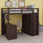 Lit mezzanine avec tiroirs, bureau et garde-robe-904161105