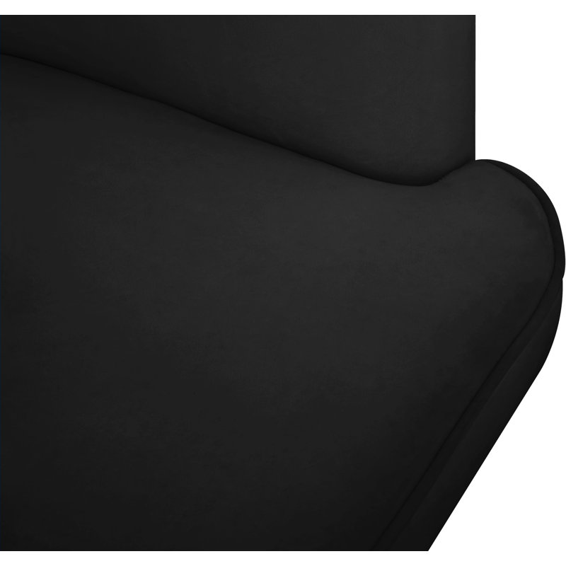 Fauteuil Loicel, Velours noir