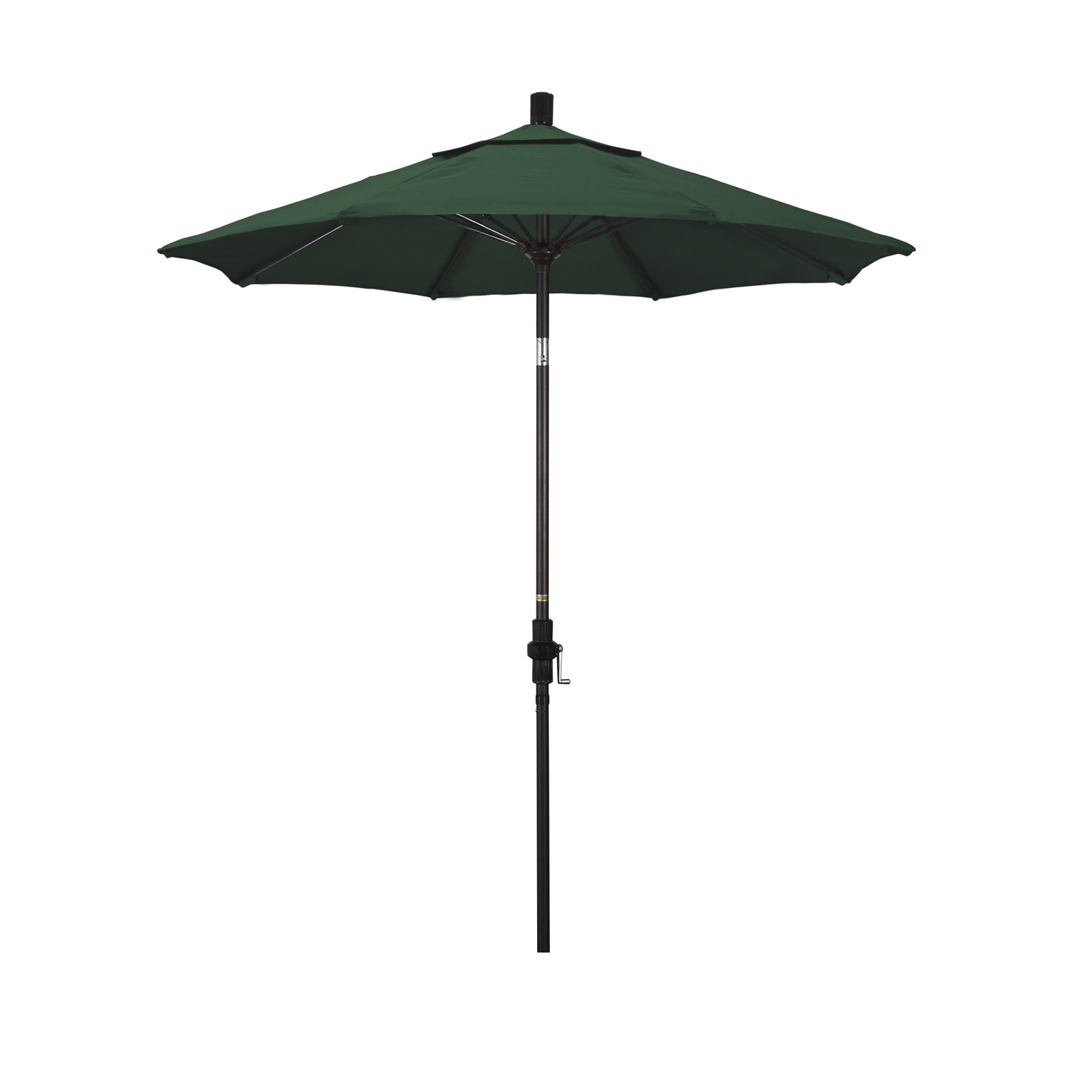 Brent 90'' Sunbrella® Outdoor Umbrella, Canvas Forest Green Sunbrella® Canvas, Black 