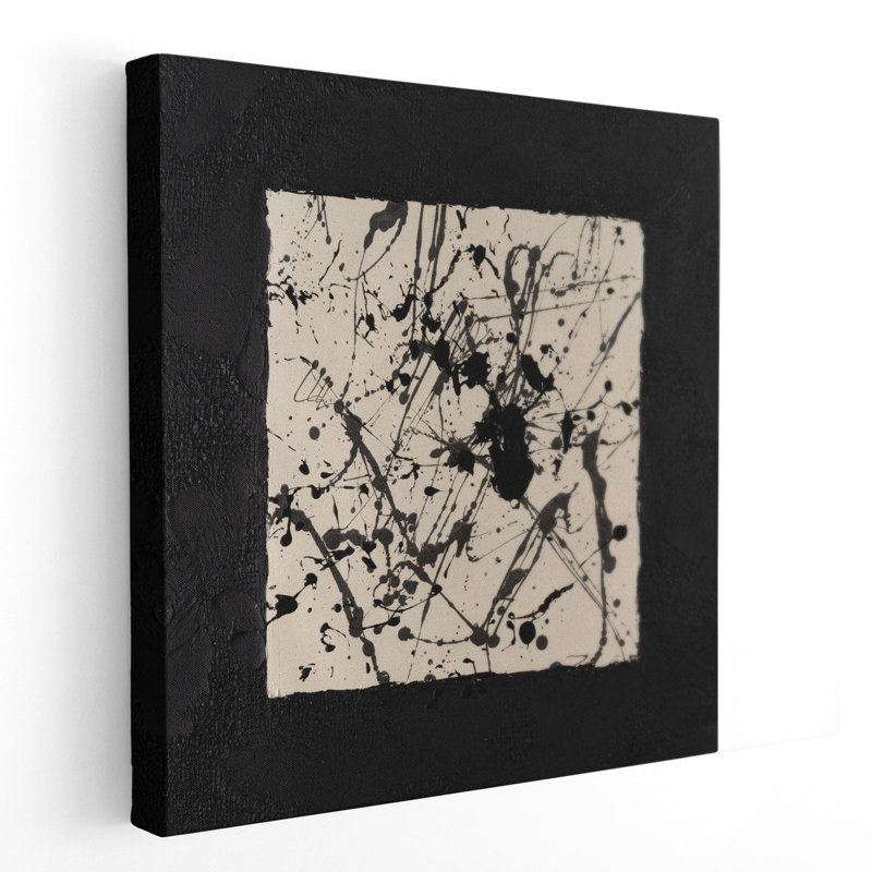 Fading Boundaries I Black and White - reproduction d'art sur toile, H 40 po x l 40 po
