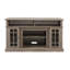 Meuble télé classique avec console de divertissement moderne, rangement ouvert et fermé, pour téléviseur de 65 po ou moins, finition gris délavé-763641735