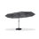 Parasol de table rectangulaire de jardin d'extérieur 15 pi avec double face rectangulaire en aluminium et base de marché