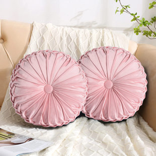 Chic Pink Corduroy Striped Velvet Throw Pillows - 18x18 - 2 Pack